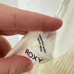 Roxy ‎ Ribbed Romper Cream Sleeveless V-Neck Adjustable Straps Beach Casual Small Photo 8