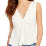 Free People Ivory Twist and Shell Embroidered Sleeveless Top Size XS Photo 1