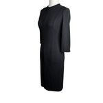 Vintage 60s Betty Barclay Pencil Dress S Black Wiggle Midi Zipper Union Made Photo 8