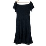 Sam Edelman NWT  Off Shoulder Lace Dress Womens 10 Black Midi Ruffle Formal Photo 4