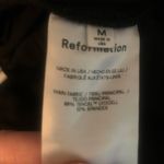 Reformation  Black Ribbed Flared Legging Pants Size M Photo 5