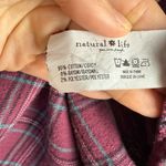 Natural Life Flannel Dawson Tunic Puff Sleeve Oversized Berry Sz Sm Boho Photo 7