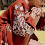 Anthropologie  Boho Embroidered Rust Midi Dress | Puff Sleeve Ethnic Folk Style M Photo 0