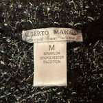 Alberto Makali Black Eyelash Metallic Knit Sweater M Photo 2