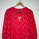 POMANDER PLACE Tuckernuck Hot Pink Ikat Kenzo Dress Size Large Photo 3