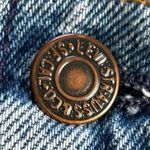 Levi's Levi’e Vintage RARE Blank Orange Tab High Rise Distressed Raw Hem Mom Jean short Photo 9