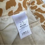 MOTHER The Hustler Ankle Fray Jeans In Prowl Size 25 Animal Print Yellow Photo 8