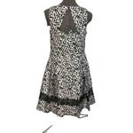 Danny & Nicole Dress Womens 6 Used Black Ivory Lined Sleeveless Photo 3