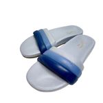 Seychelles  Sandals Size 9 Leather Low Key Blue Bright Open Toe Slides‎ Photo 1