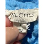 Anthropologie  Pilcro Blue Cap Sleeve 100% Linen Blouse Size Small Photo 2