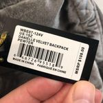 Bebe Danielle Velvet Pewter Silver Gray Fashion Backpack WBE07-124V Shoulder Bag Photo 7