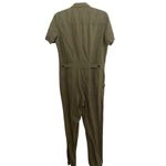 Outerknown  Women's Green Short Sleeve Button Up Sea Suit Size large Photo 2