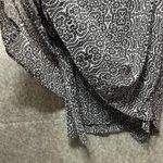 Fever Top Large Black White Print Sleeveless Layered Tunic Blouse Lined Sheer Photo 4