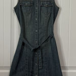 Ralph Lauren Vintage Polo Jeans  Button Down Denim Dress Size 4 Preppy Classic Photo 0