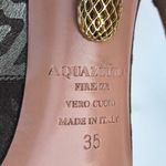 Aquazzura women’s Sexy Thing 105 metallic camouflage suede cutout sandal IT 35 5 Photo 11