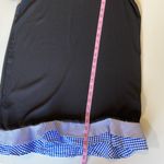 Goodnight Macaroon V-neck shift dress with multi tiered checkered ruffles and short sleeves Photo 8