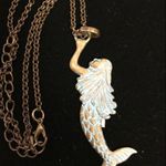 Handmade MERMAID CHARM NECKLACE Nautical Beach Jewelry Photo 3