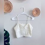 Zaful White Lace Cropped Tank w/ Side Zipper Size M Excellent Condition Photo 1