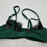 Playful Promises Emerald Green balconette Lace Satin bra size 32C Feminine Sexy Photo 3