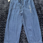 Tommy Hilfiger  Women's Denim Culottes Wide‎ Leg Cropped Drawstring Waist Sz XL Photo 0