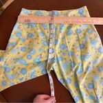 Lilly Pulitzer Vintage  Ankle Length Yellow Blue‎ Floral Print Cuba Libre Size 4 Photo 3