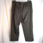 Calvin Klein Brown Tweed Plaid Modern Fit Straight Leg Trouser Pant Size 12 Photo 1