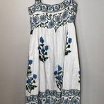 Juliet Dunn Poppy Tie Shoulder Midi Dress Size 1/ Small Blue Photo 6