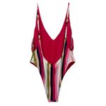 Billabong NWT Sun Quest One Piece Swimsuit Red Pink Multi Stripe Size XL New Photo 2