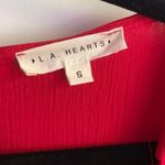 LA Hearts Red Tie Front Dress Photo 5