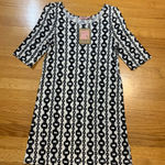 Juicy Couture  Pam Gela Pow Wow Chain Link Print Dress Black White Women’s Medium Photo 0