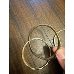 Lia Sophia 3 Vintage signed  rhinestones washed goldtone metal bracelets bangles Photo 6