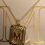 Gold “M” Initial Necklace – Boutique Letter Pendant (NWT) Photo 4