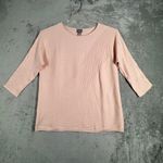 Chico's  Shirt Avery Pullover Boatneck Ribbed Knit Pink Pale Dogwood Size‎ Medium Photo 1