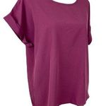 Emery Rose Solid Batwing Sleeve Scoop Neck Women blouse L NWT Pink Size L Photo 0