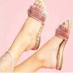 Birdies Sandals Sz 10 The Sparrow Flat Slip On Shoes Bridal Pink Fringe 611 Photo 3