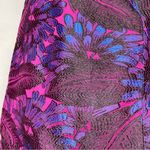 J.Crew Mini Skirt Floral Jacquard Purple Pink Blue Size 4 A-Line Contrast Trim Photo 11