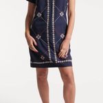 Frances Valentine Mabel Beaded Zip Front Mini Dress Navymulti 3X Blue Photo 1