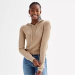 SO Last One! Plush Cozy NWT  Eyelash Plush Yarn Hoodie Sweater Sz L Photo 9