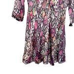 Rebecca Taylor Met Pink Python Snakeskin Print Silk Mini Dress Size 4 Photo 3