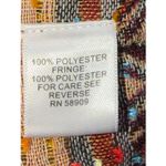 Nurture Cardigan Shawl Kimono Paisley Fringe Hem Red Size XL Photo 3