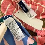 Splendid  BIKINI SET REVERSIBLE THIN STRIPED PALE PINK FLORAL NWT SZ L Photo 7