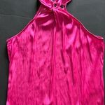 Sincerely Jules  Halter Neck Hot Pink Satin Tank Top Women’s Sz M EUC Photo 0