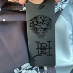 Ed Hardy NWT  Black Skull + Dagger Print Sleeveless Sport Crop Tank Sz M Photo 2