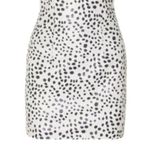 16Arlington Printed leather mini skirt black and white size 6 Photo 0