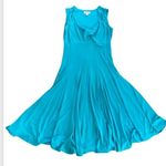 Talbots Aqua Sweetheart Bust Fit & Flare Sleeveless Tank Dress 4 Petites Photo 8