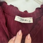 Pinkblush  Hello Mia Burgundy Ribbed Knit Long Sleeve Nursing Maternity Dress S Photo 6