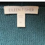 Eileen Fisher  Long Half Sleeve Teal Green Waterfall Open Cardigan Womens MEDIUM Photo 4