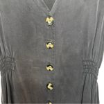 ZARA Women's Black V-Neck Flutter Sleeve Mini Dress Casual Spring Photo 5