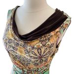 Ruched Mini Body Con Dress Paisley Print Y2K Style Size M Photo 2