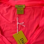 DAISY Soft Short Sleeve Top & Bike Short Set Neon Coral Pink Sz M Lounge NEW Size M Photo 4